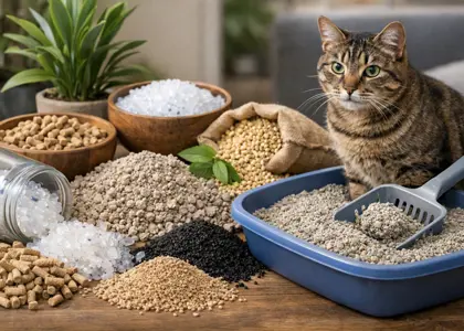 بهترین خاک گربه | راهنمای انتخاب و خرید خاک برای دستشویی گربه