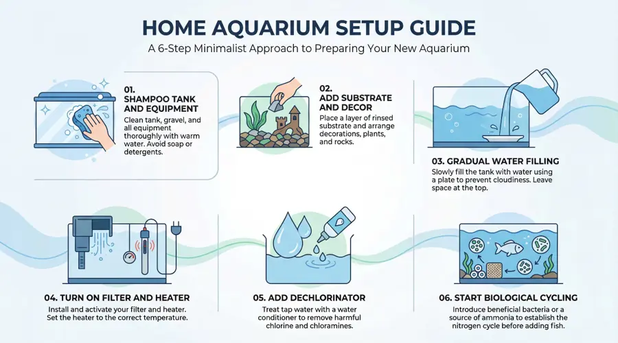 مراحل راه اندازی آکواریوم