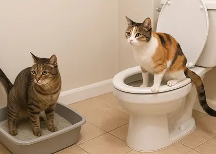 راهنمای کامل آموزش دستشویی به گربه + نکات و وسایل ضروری 