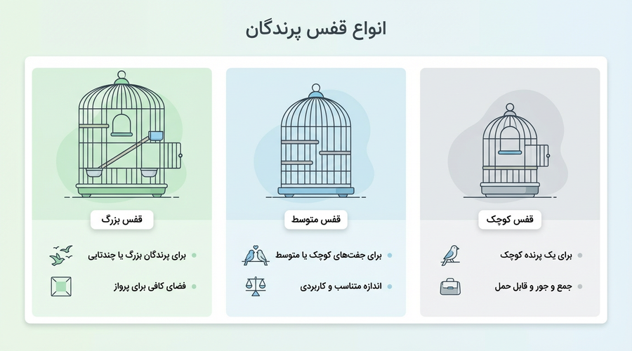 انواع قفس پرنده