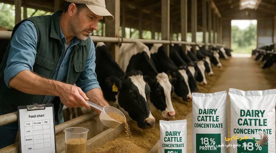 نحوه مصرف کنسانتره دام شیری