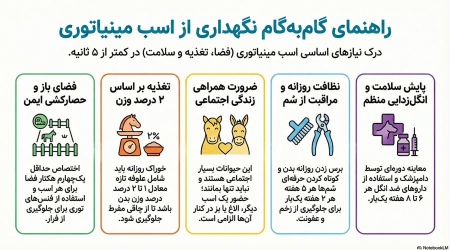 نگهداری از اسب نژاد مینیاتور
