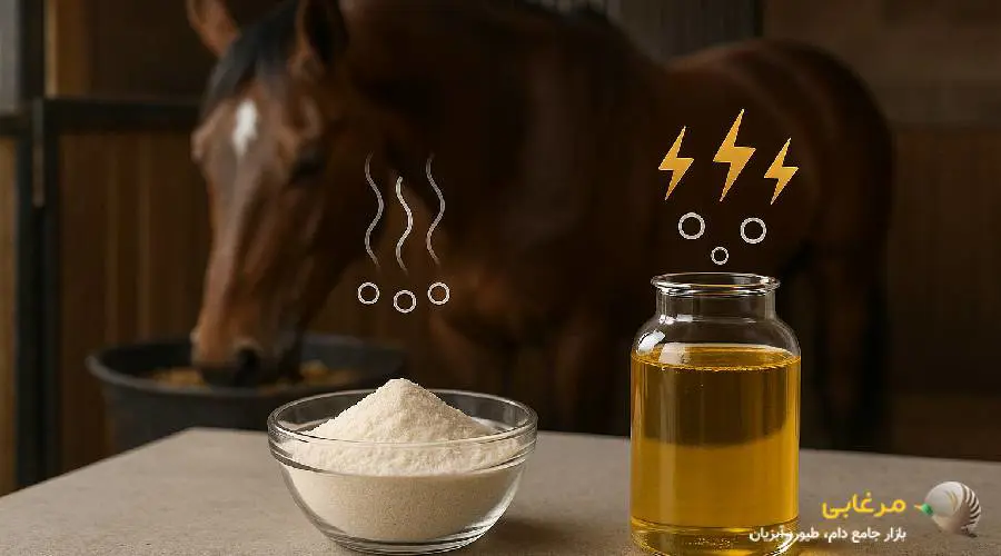 تفاوت پودر چربی اسب و روغن خوراکی اسب