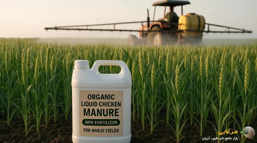 کود مرغی مایع برای گندم