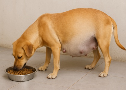 بهترین غذای سگ باردار | راهنمای کامل تغذیه سگ حامله