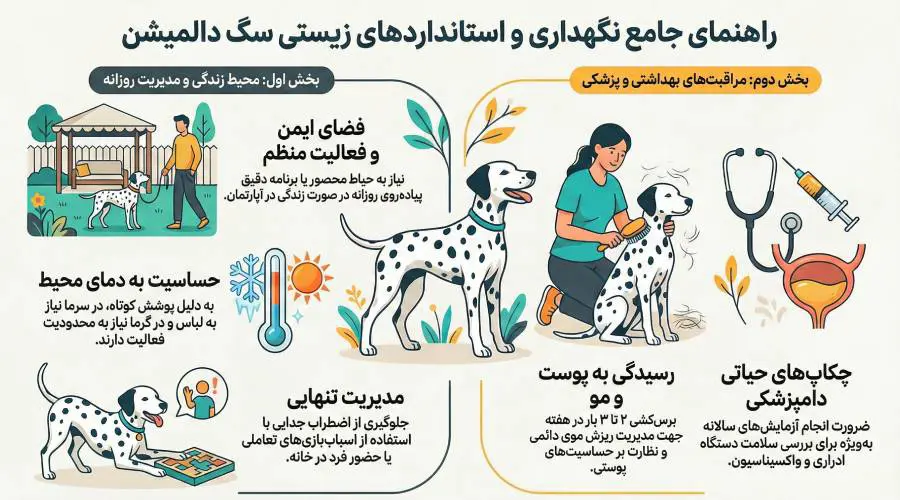 نگهداری سگ نژاد دالمیشن
