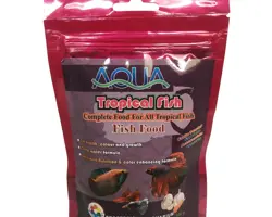 غذا ماهی آکوا مدل Tropical fish food وزن 100گرم