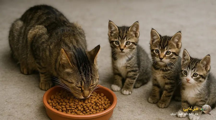 غذای گربه بعد از زایمان
