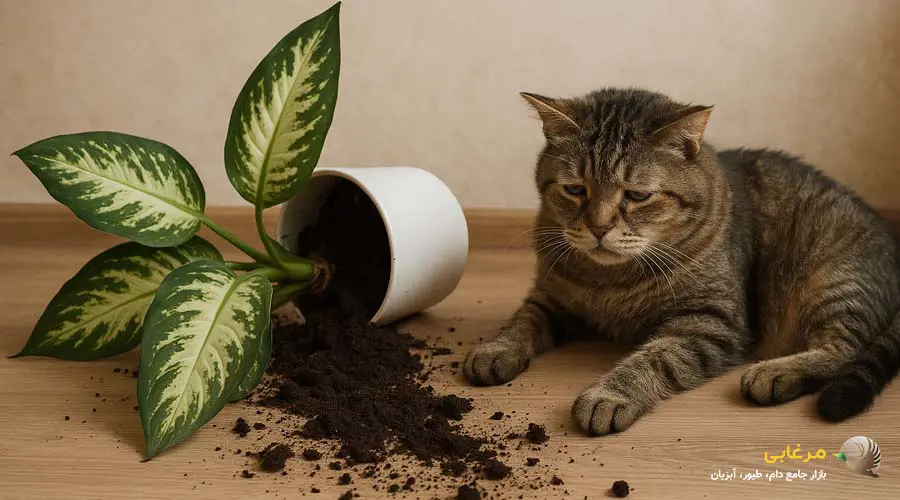 دیفن باخیا سمی برای گربه