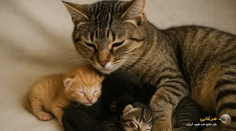 غذای خشک برای گربه بعد از زایمان