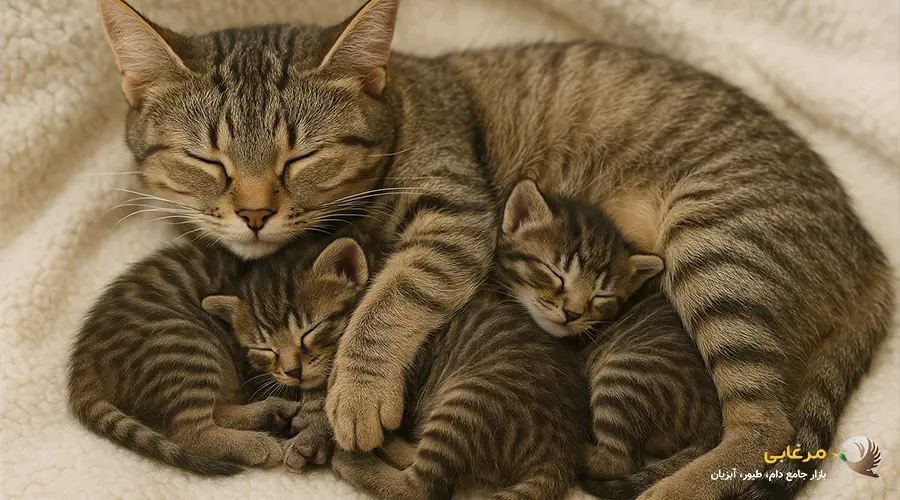 تغذیه گربه بعد از زایمان