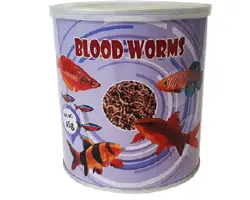غذای ماهی کرم خونی خشک blood worms (وزن 45g)