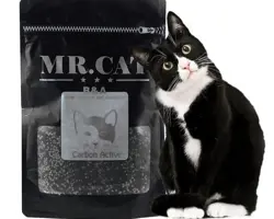 افزودنی کربن خاک گربه مستر کت Mr.cat carbon active وزن ۲۵۰ گرم
